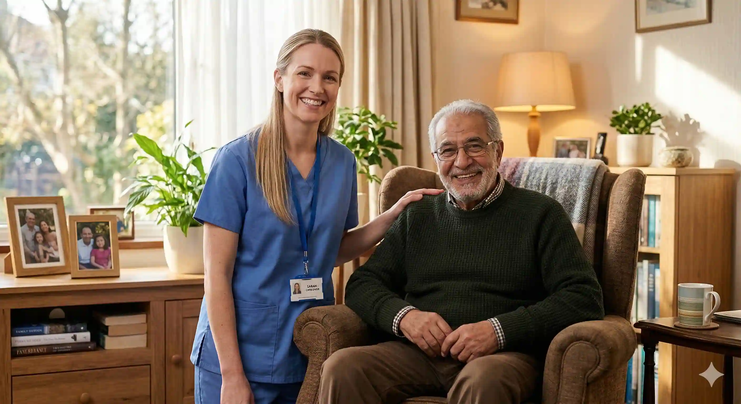 Cottage Home Care caregiver providing compassionate private pay home care support