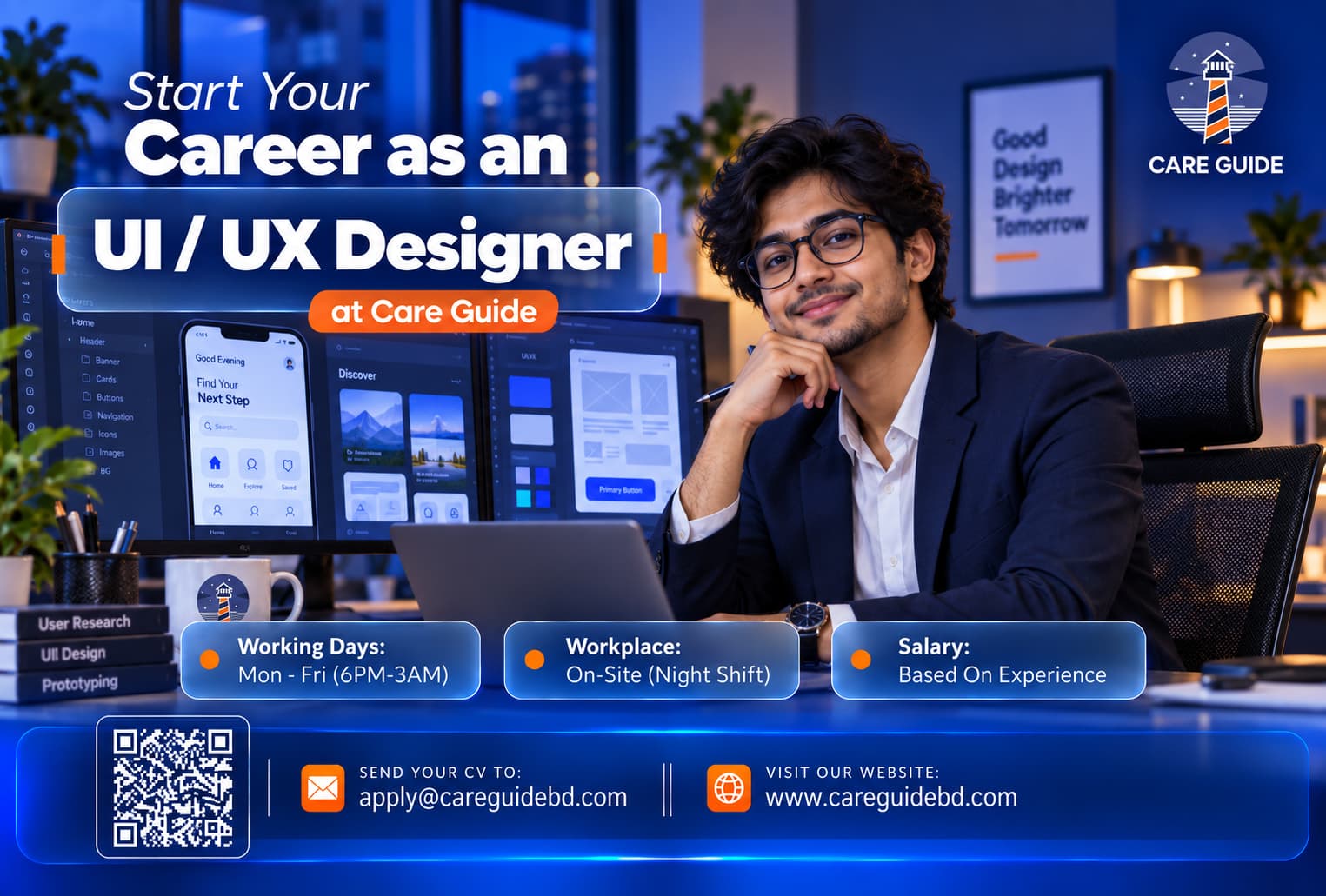 Start your career as an UI  UX Designer at Care Guide