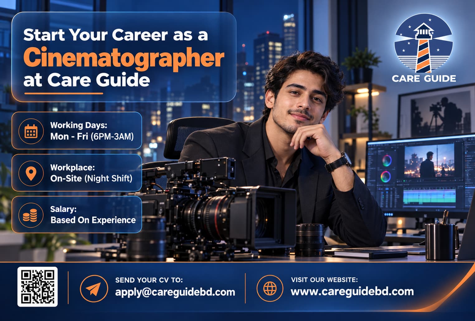 Start your career as a Cinematographer at Care Guide