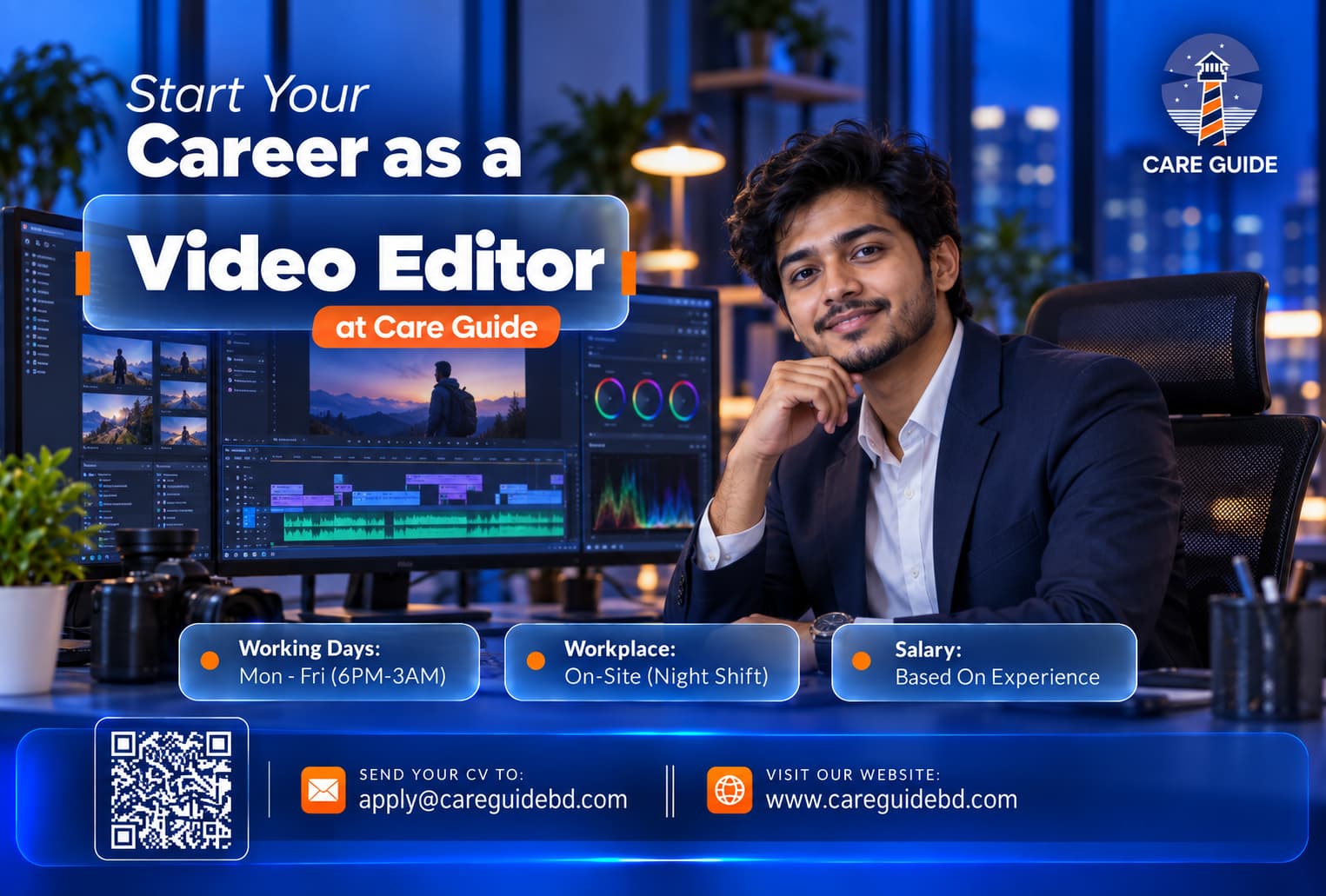 Start your career as a Video Editor at Care Guide